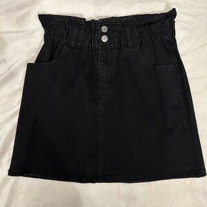 Stylish Black Denim Skirt